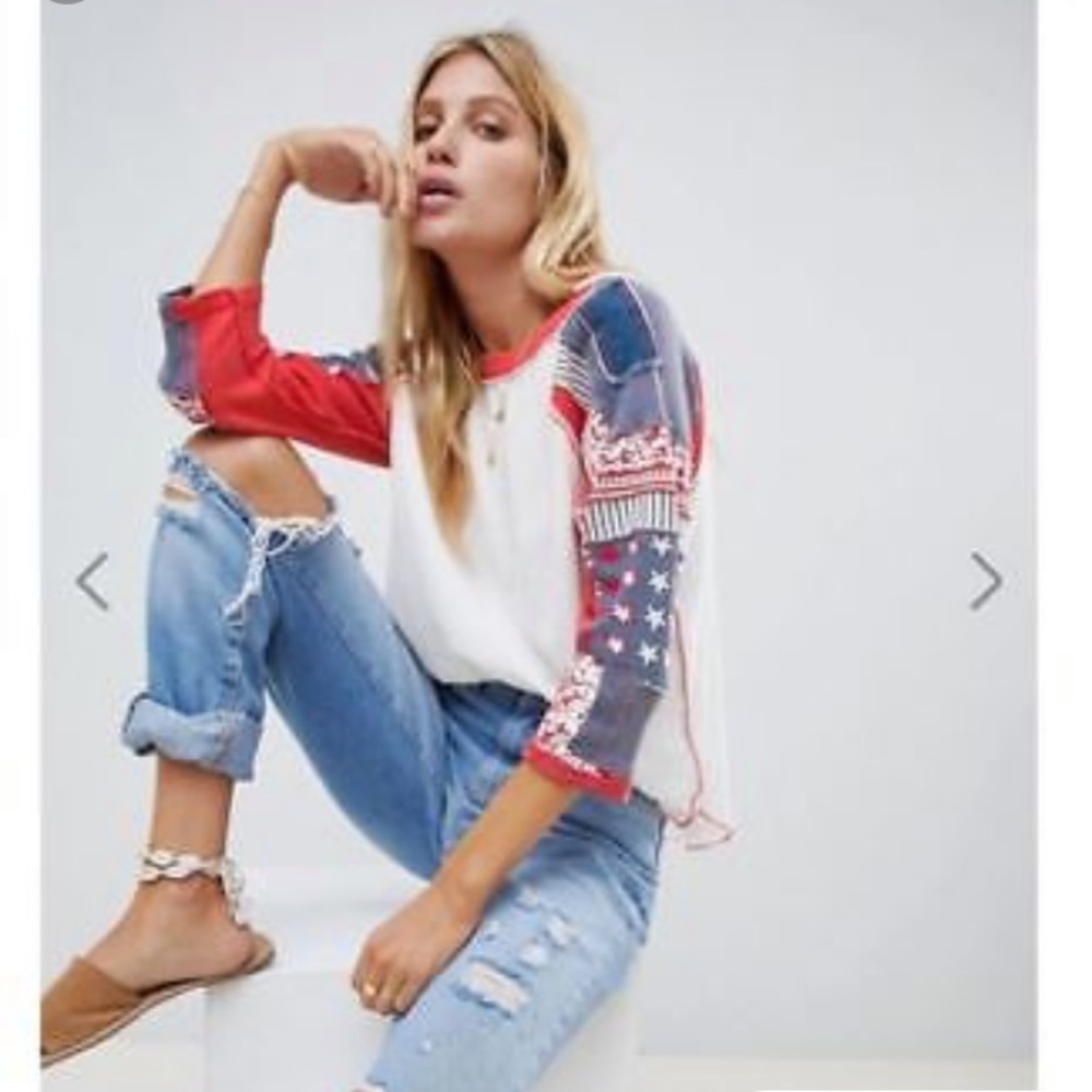 Free People NWT! Patchwork Top